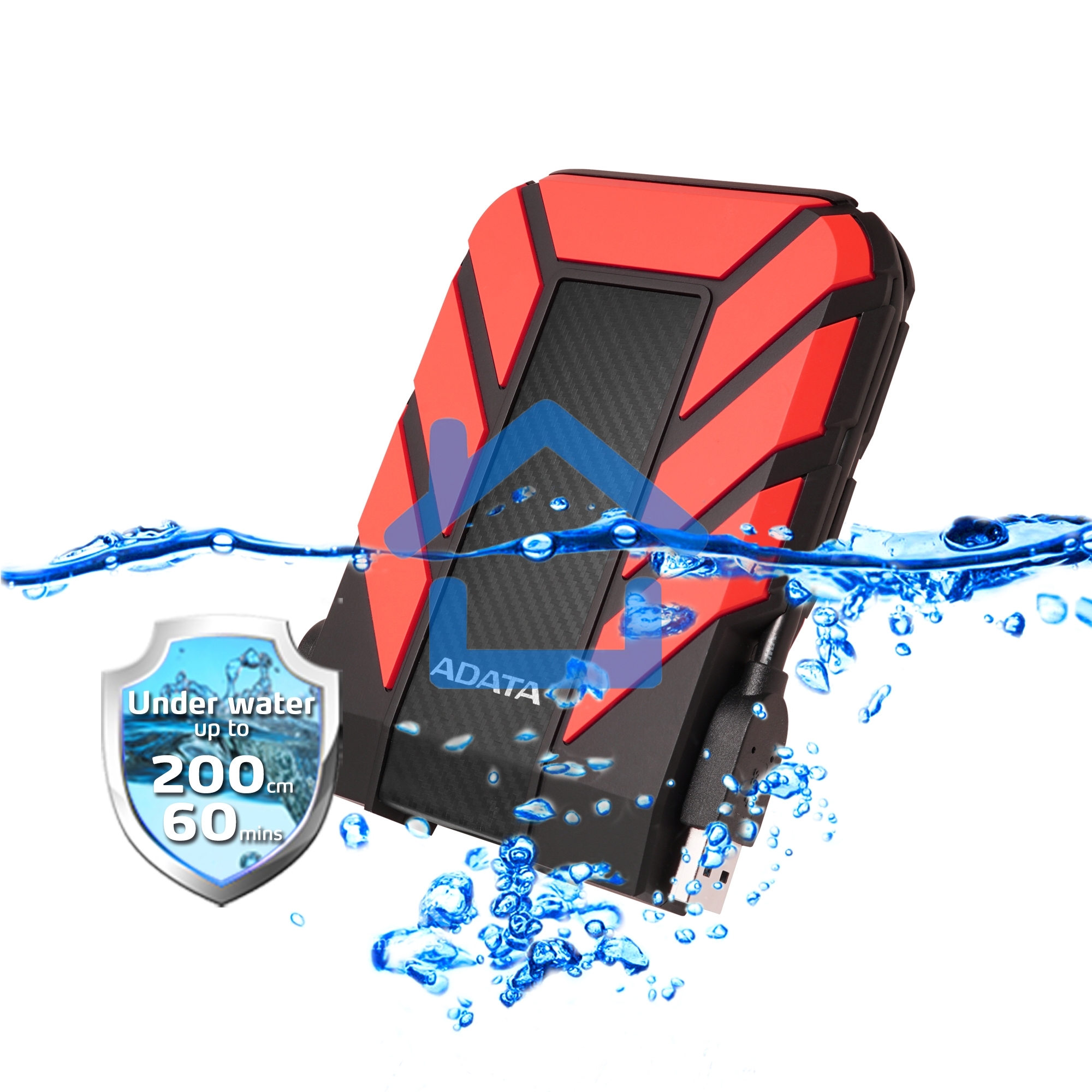 Внешний жесткий диск ADATA2Tb Adata HD710P AHD710P-2TU31-CRD черный/красный (2.5