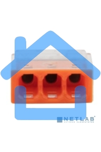 Экспресс-клемма Rexant СМК 2273-203, 3-проводная 0.5-2.5 мм², прозрачная, блистер (5 шт./уп.)