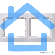 Рамка Iek EMK20-K01-DM РГ-2-КБ 2местн. горизонт. КВАРТА (белый)