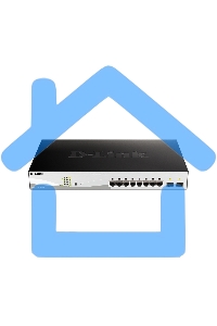 Коммутатор D-Link DGS-1210-10MP/F1A Настраиваемый коммутатор WebSmart с 8 портами 10/100/1000Base-T и 2 портами 1000Base-X SFP (8 портов с поддержкой PoE 802.3af/802.3at (30 Вт), PoE-бюджет 130 Вт)