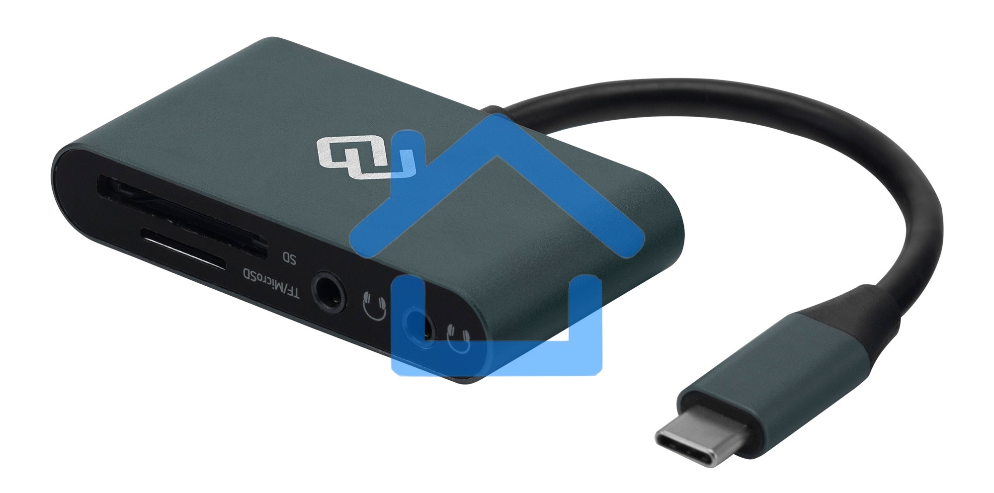 Устройство чтения карт памяти Type C Digma CR-СA2512-G темно-серый