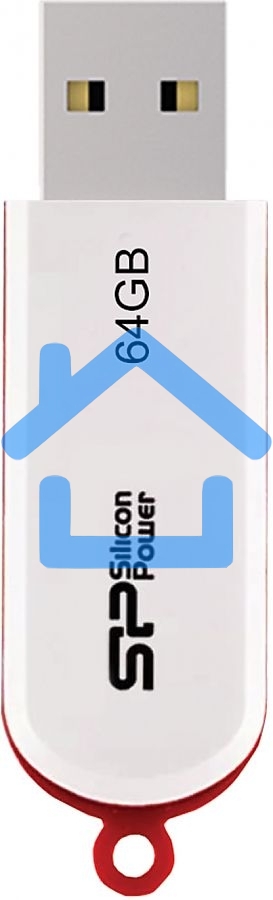 Флешка USB Silicon Power R/W 64 Gb LuxMini 320 SP064 GbUF2320V1W USB 2.0 белый