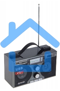 Радиоприемник портативный Сигнал БЗРП РП-306 черный USB SD