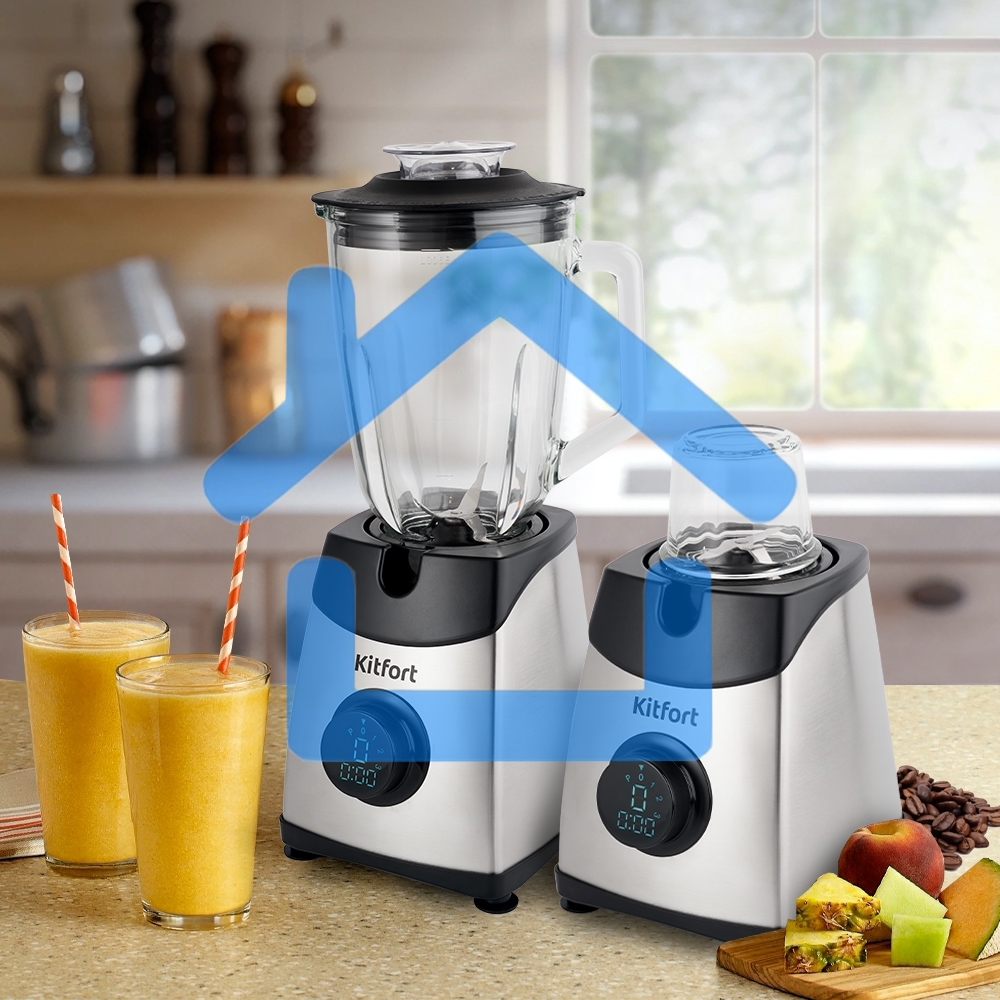 Блендер стационарный Kitfort KT-1394 550Вт серебристый