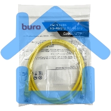 Патч-корд Buro cat5E 1м желтый RJ-45 (m)-RJ-45 (m)