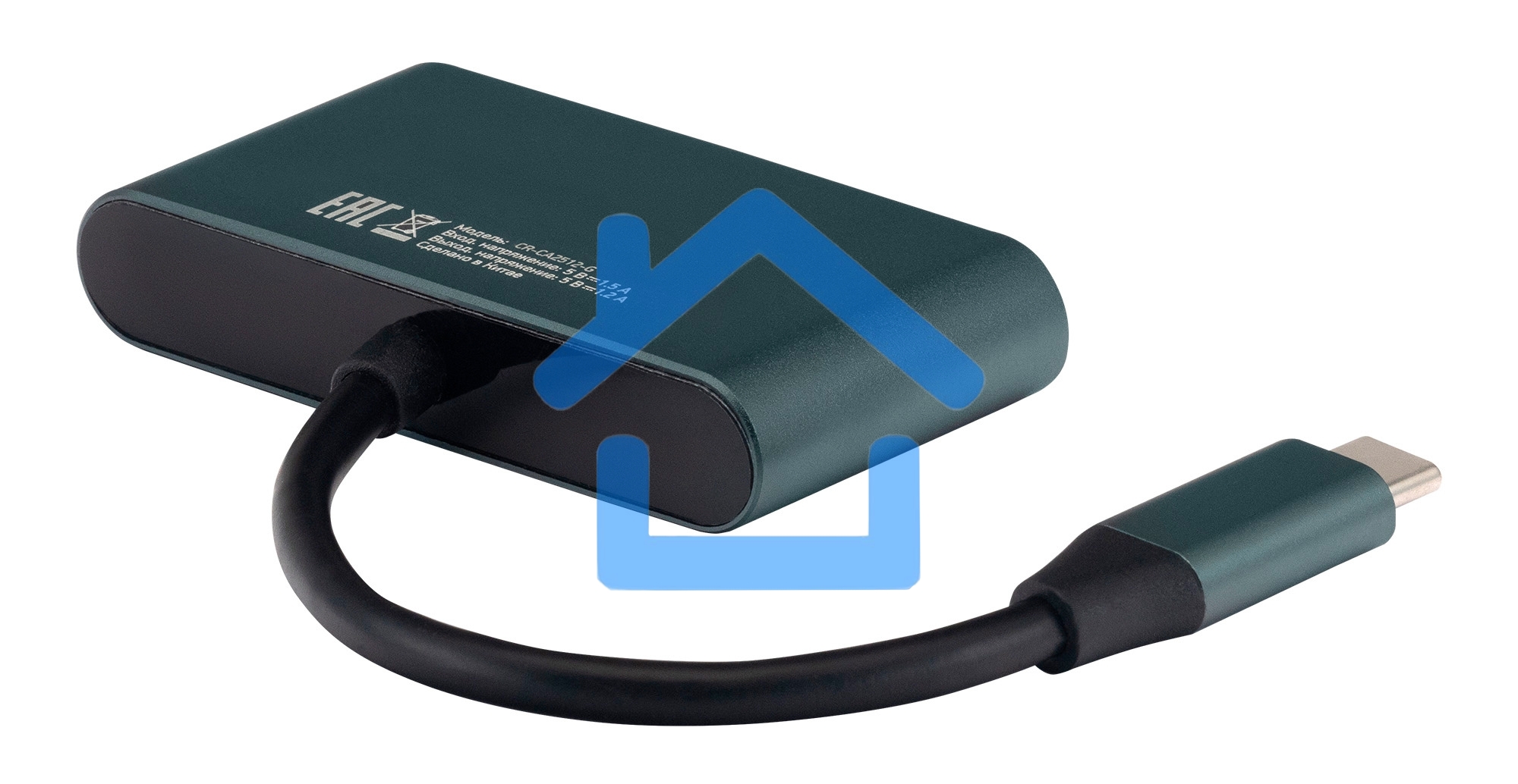 Устройство чтения карт памяти Type C Digma CR-СA2512-G темно-серый