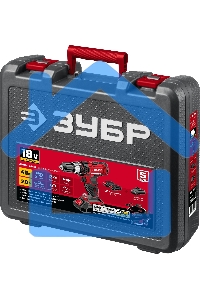 Дрель-шуруповерт ЗУБР ДШЛ-185-22, Аккумуляторная, 18В, 2 АКБ, Кейс