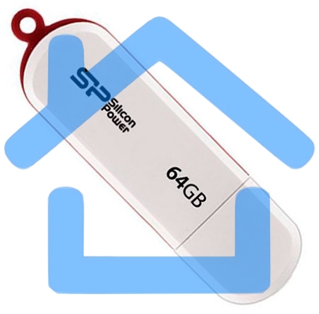 Флешка USB Silicon Power R/W 64 Gb LuxMini 320 SP064 GbUF2320V1W USB 2.0 белый