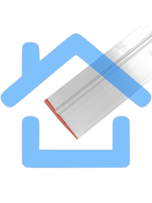 Правило алюминиевое Трапеция, 1 ребро жесткости, 2,5м Rexant