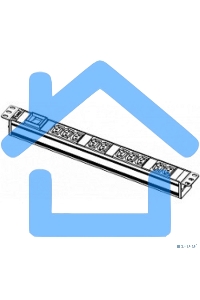 Блок розеток Rem-10 без шнура с выкл., 10 IEC 60320 C13, вход IEC 60320 C14, 10A, алюм., 19