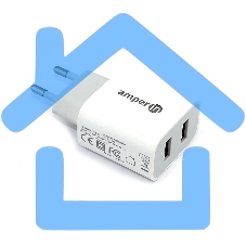 Блок питания (сетевой адаптер) Amperin 5V/2.4A 2USB (YDS-TC012-200) Блок питания (сетевой адаптер) Amperin 5V/2.4A 2USB (YDS-TC012-200)