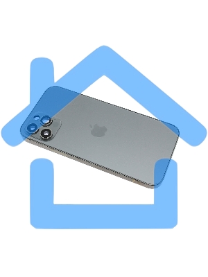 Задняя крышка (корпус) в сборе с рамкой для Apple iPhone 12 Pro черный