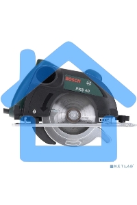 Пилы, Станки Bosch PKS 40 06033C5000 Ручная дисковая пила 850 Вт, глубина пропила под углом 90°: 0-40 мм, глубина пропила под углом 45°: 0-26 мм. Направляющая пластина 120 х 260 мм, масса 2,
