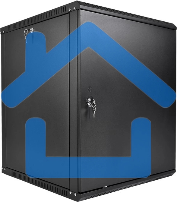 Шкаф телекоммуникационный настенный разборный ЦМО ЭКОНОМ 18U (600 350) дверь металл, черный