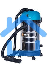 Строительный пылесос Bort BSS-1630-SmartAir 91272294 1600 Вт, вместимость 30 л, 45 л/сек, 7 кг, набор аксессуаров 7 шт