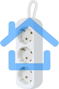 Удлинитель Defender E330 белый 3.0 м, 3 розетки 