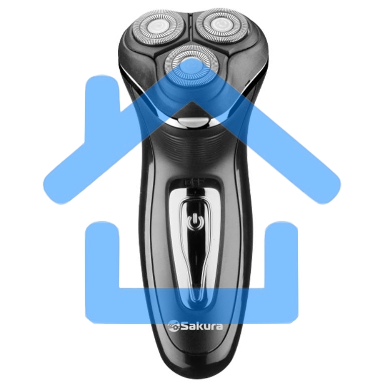 Электробритва Sakura SA-5417BK 3гол триммер сух.бритье аккум