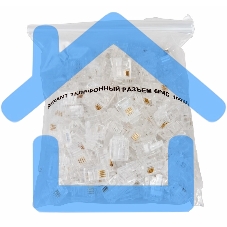 Джек телеф. 6P-4C (уп.100шт) Rexant 05-1012