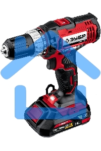 Дрель-шуруповерт ЗУБР ДШЛ-185-22, Аккумуляторная, 18В, 2 АКБ, Кейс