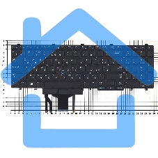 Клавиатура для ноутбука Dell Latitude E5550 E5570 черная без рамки с подсветкой (гор. Enter)