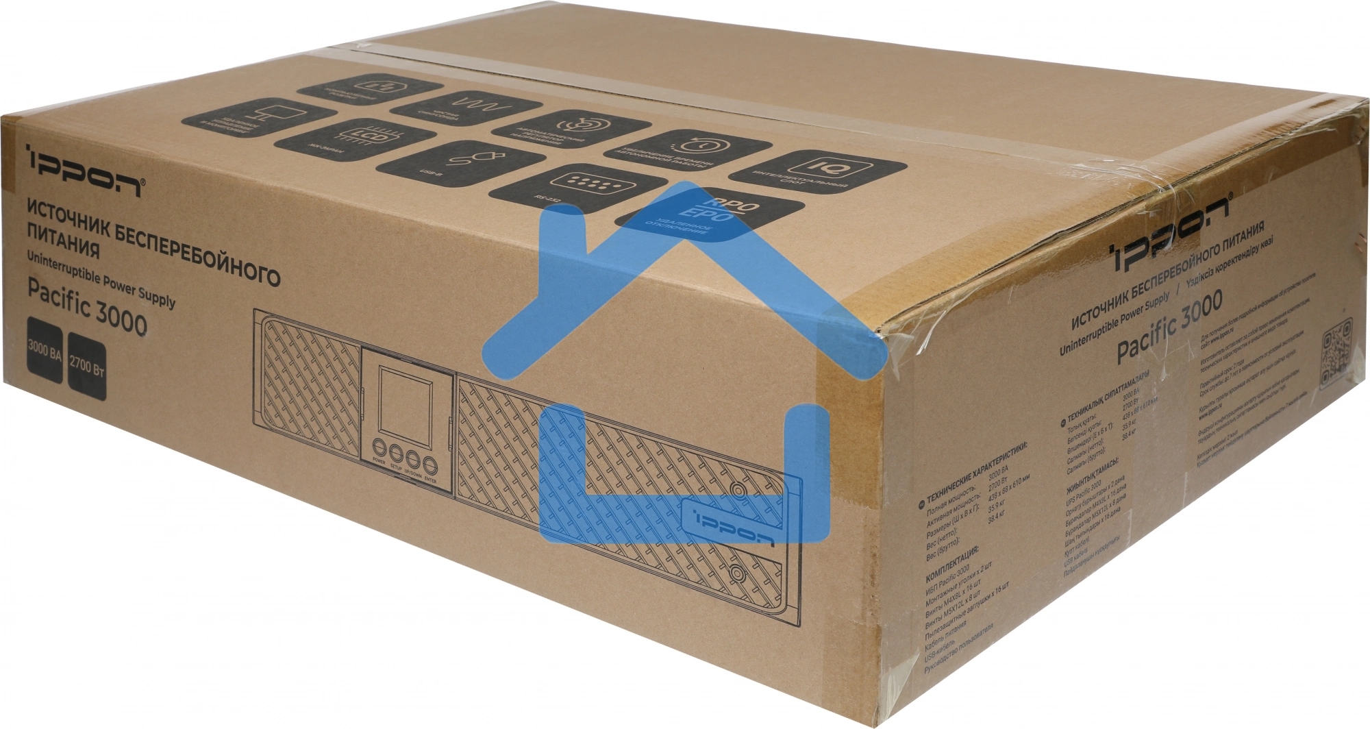Источник бесперебойного питания Ippon Pacific 3000 2700Вт 3000ВА черный