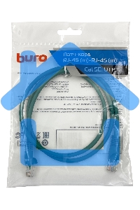 Патч-корд Buro cat5E 1м зеленый RJ-45 (m)-RJ-45 (m)