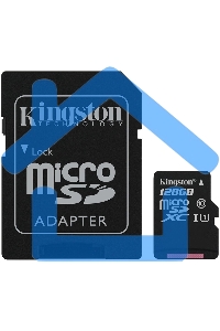 Флеш карта microSDHC 128Gb microSDXC Kingston <SDCS2/128Gb> Class10 UHS-I Canvas Select up to 100Mb/s с адапт.