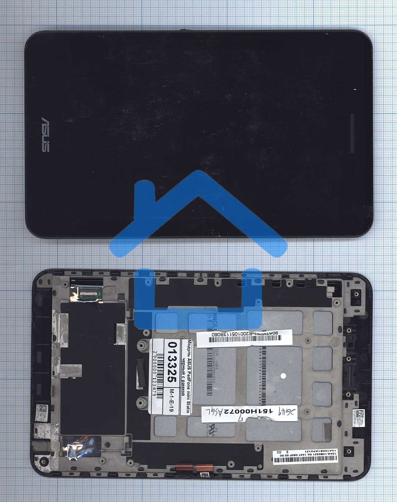 Модуль (матрица + тачскрин) для Asus PadFone mini station черный с рамкой