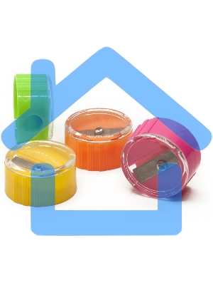 Точилка для карандашей ручная Silwerhof 191082 Веселые друзья, 1 отверстие, пластик, ассорти