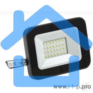 Прожектор светодиодный СДО 06-20 6500К IP65 черный ИЭК LPDO601-20-65-K02
