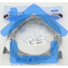 Кабель аудио-видео Behpex черный jack HDMI (m)/HDMI (m) 5м. феррит.кольца позолоченные контакты серый