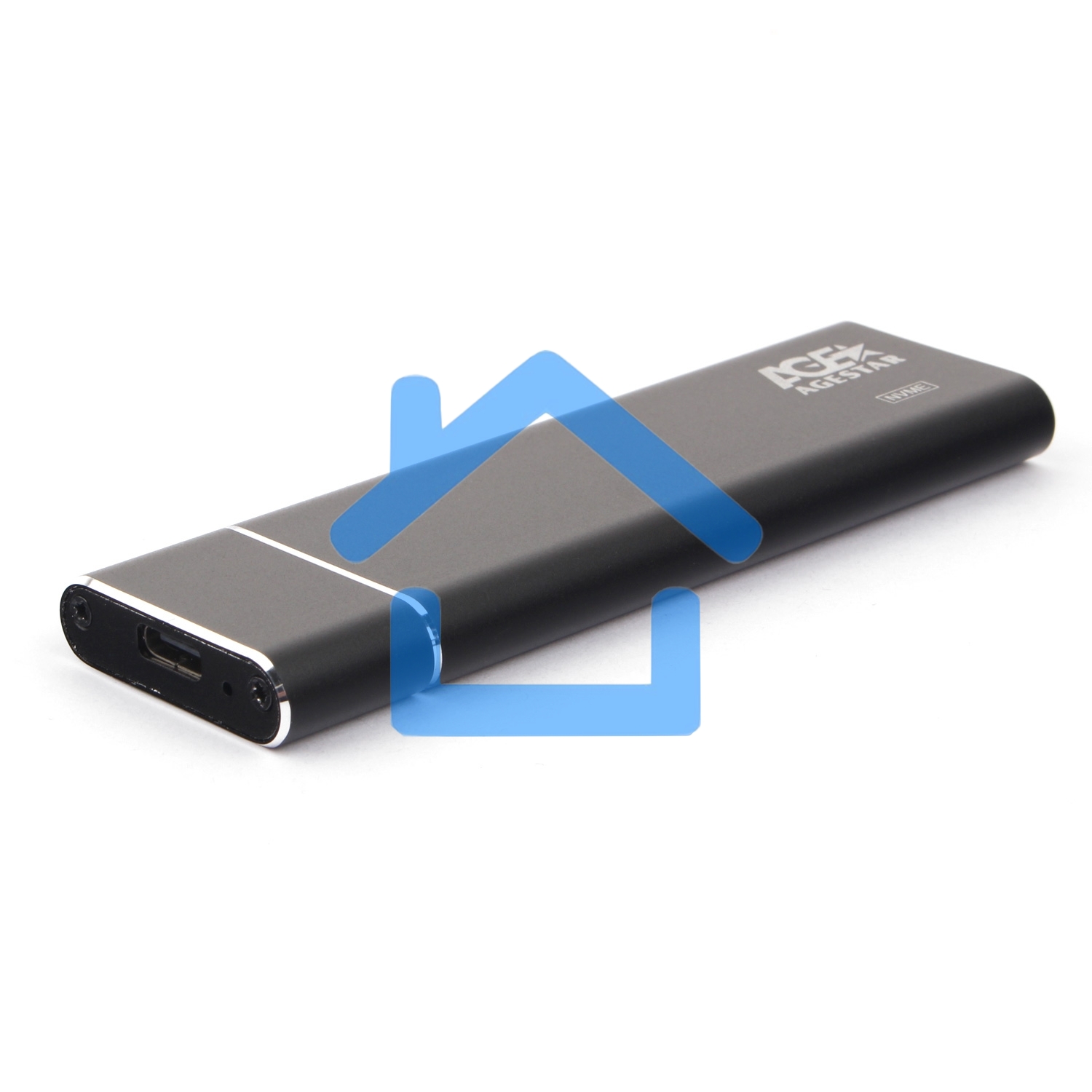 Внешний корпус AgeStar USB 3.1 Type-C M.2 NVME (M-key) AgeStar 31UBNV5C черный, алюминий, черный