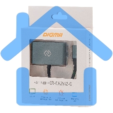 Устройство чтения карт памяти Type C Digma CR-СA2512-G темно-серый