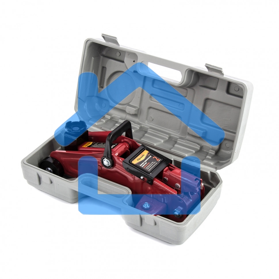 Домкрат SPARTA 510084 подкатный 2т h подъема 140–295мм в пласт. кейсе compact