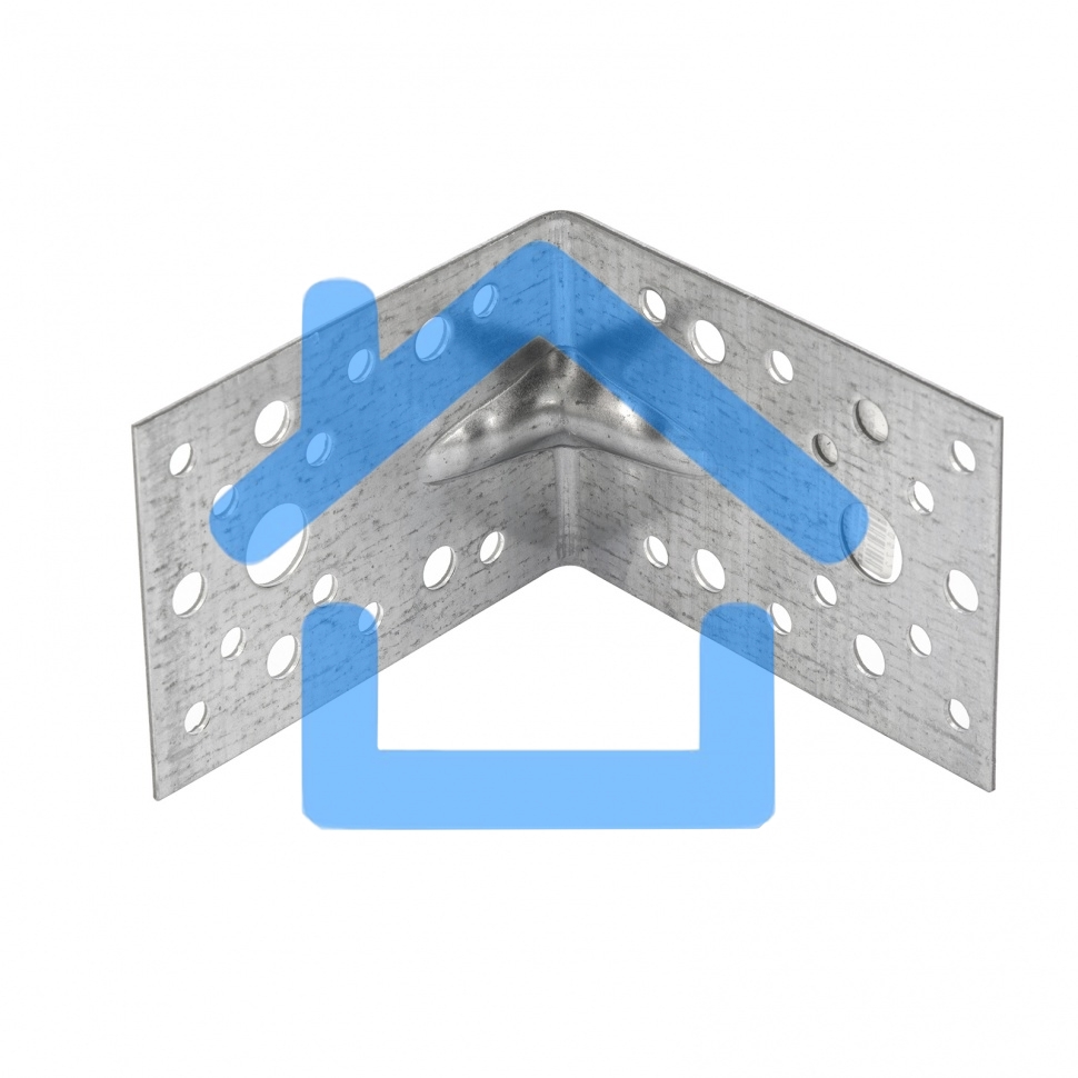 Крепежный уголок усиленный, KUU 90x90x65 мм, Россия Сибртех