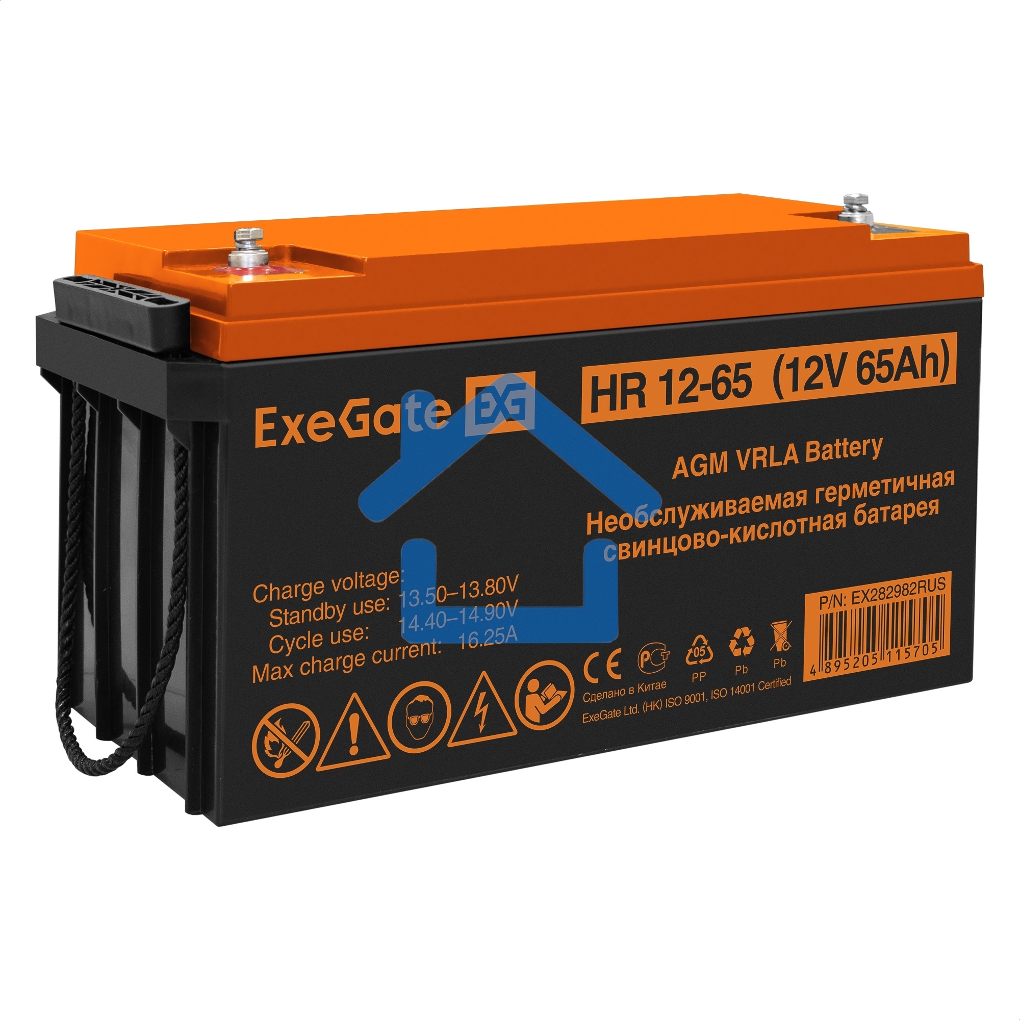 Комплект ИБП EX296004RUS + батарея 65Aч EX282982RUS 4шт (инвертор, синус, для котла, настенный) ExeGate FineSine SX-5000.LCD.AVR.2SH.T <5000VA/3500W, чистая синусоида, цветной LCD-дисплей, AVR, 2*Schuko+клеммы, линейно-интерактивный, крепление настенное, 