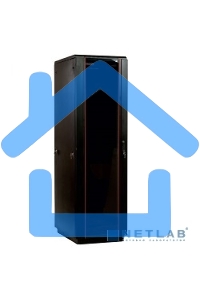 Шкаф телекоммуникационный напольный 42U (600x800) дверь стекло, черный (ШТК-М-42.6.8-1ААА-9005) (3 коробки)