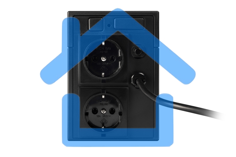 Источник бесперебойного питания SMARTWATT линейно-интерактивный, 650/360 ВА/Вт, напольный, LED индикация, Shuko CEE7/4 - 2 шт.