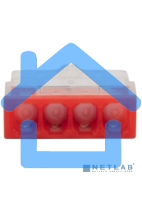 Экспресс-клемма с пастой Rexant СМК 2273-244, 4-проводная 0.5-2.5 мм², прозрачная, блистер (5 шт./уп.)