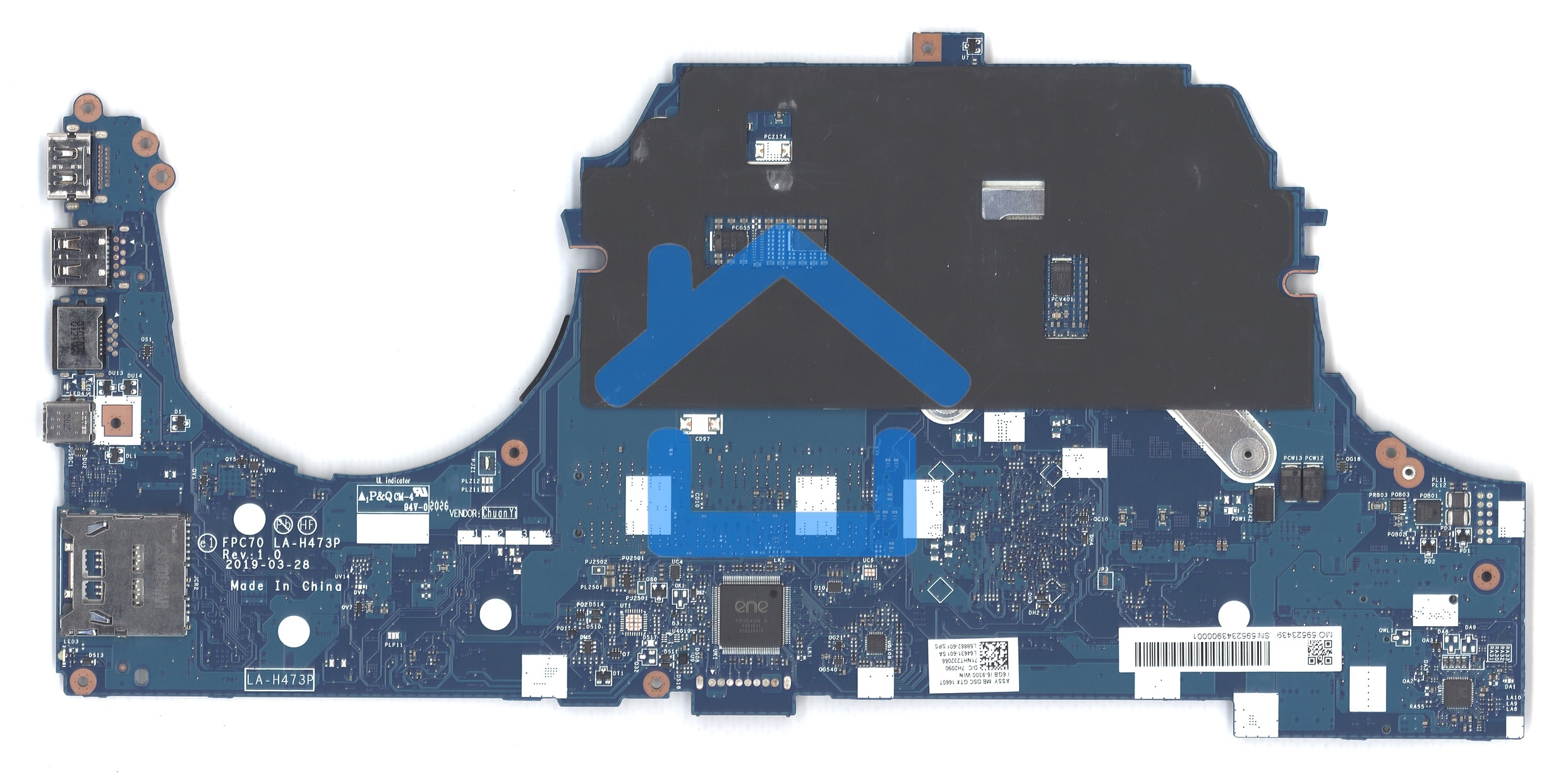 Материнская плата LA-H473P FPC70 17-CD i5-9300 Nvidia RTX 2060