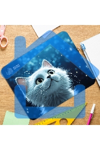 Коврик для мыши Cactus белый Cat 300x250x3мм (CS-MPC-D11M)