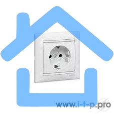 Розетка электрическая Valena с заземлением (белая)