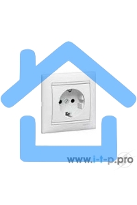 Розетка электрическая Valena с заземлением (белая)