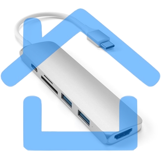 USB-C адаптер Satechi Type-C Slim Multiport Adapter V2. Интерфейс USB-C. серебристый.