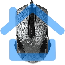 Мышь проводная Qumo Office M14 серый, 1000 dpi, USB, кнопки - 3