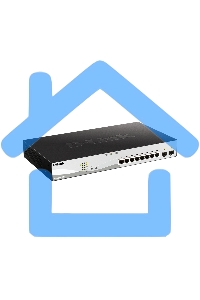 Коммутатор D-Link DGS-1210-10MP/F1A Настраиваемый коммутатор WebSmart с 8 портами 10/100/1000Base-T и 2 портами 1000Base-X SFP (8 портов с поддержкой PoE 802.3af/802.3at (30 Вт), PoE-бюджет 130 Вт)