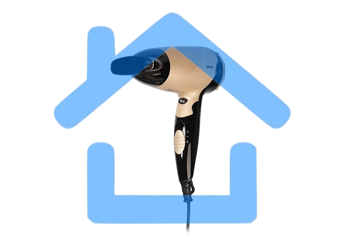 Фен Centek CT-2209 BLG черный/золотой перламутр 1600Вт, складная ручка, концентратор