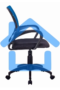 Кресло компьютерное Бюрократ CH-695NLT синий TW-05 сиденье черный TW-11, сетка/ткань, крестовина пластик