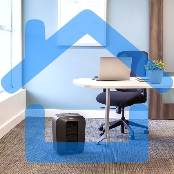 Шредер Fellowes PowerShred LX50 черный (секр.P-4)/перекрестный/9лист./17лтр./скрепки/скобы/пл.карты