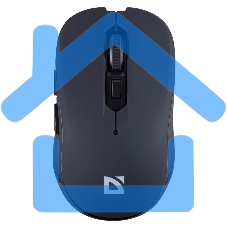 Мышь беспроводная Defender Gassa MM-105 черный, 1600 dpi, радиоканал, USB, кнопки - 6